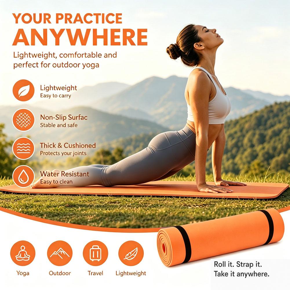 Outdoor Camping Rugs - Tapis de yoga antidérapant en EVA,