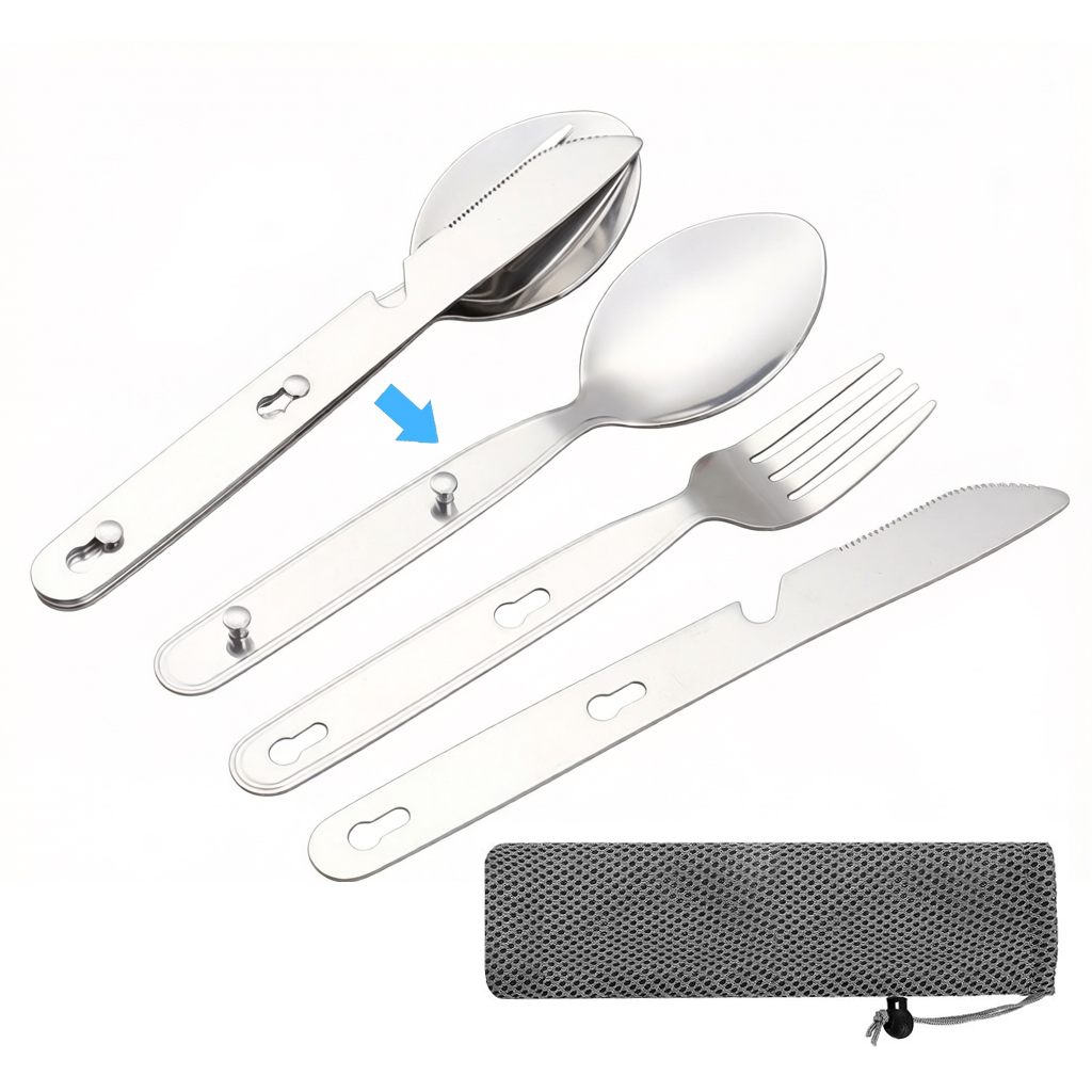 Ensemble de 3 couverts pliable - Outdoor Camping Dining Set avis et prix