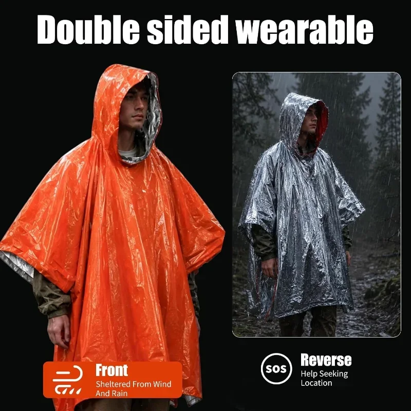Poncho de pluie d'urgence à ca - Camping Rain Poncho avis et prix